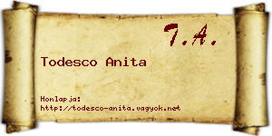 Todesco Anita névjegykártya